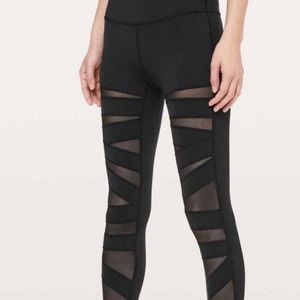 Sold on Mercari Lululemon Black Zig Zag Mesh Leggings